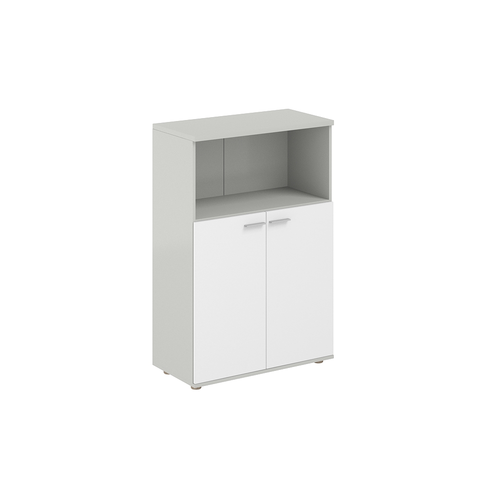 Шкаф средний с нишей 800х400х1200, 2-х дв., з.ст HDF SG.843.SH.WH