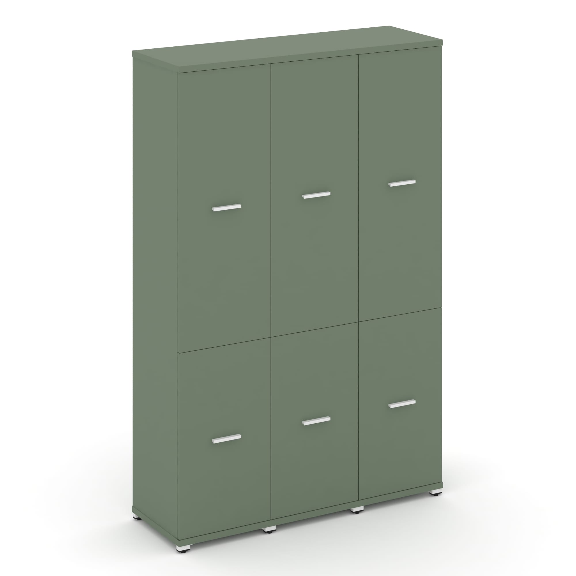 Concept Шкаф 3 узкие секции, 5 ниш CN.STU-532 W Кобо/Металл Белый 1252*420*1922