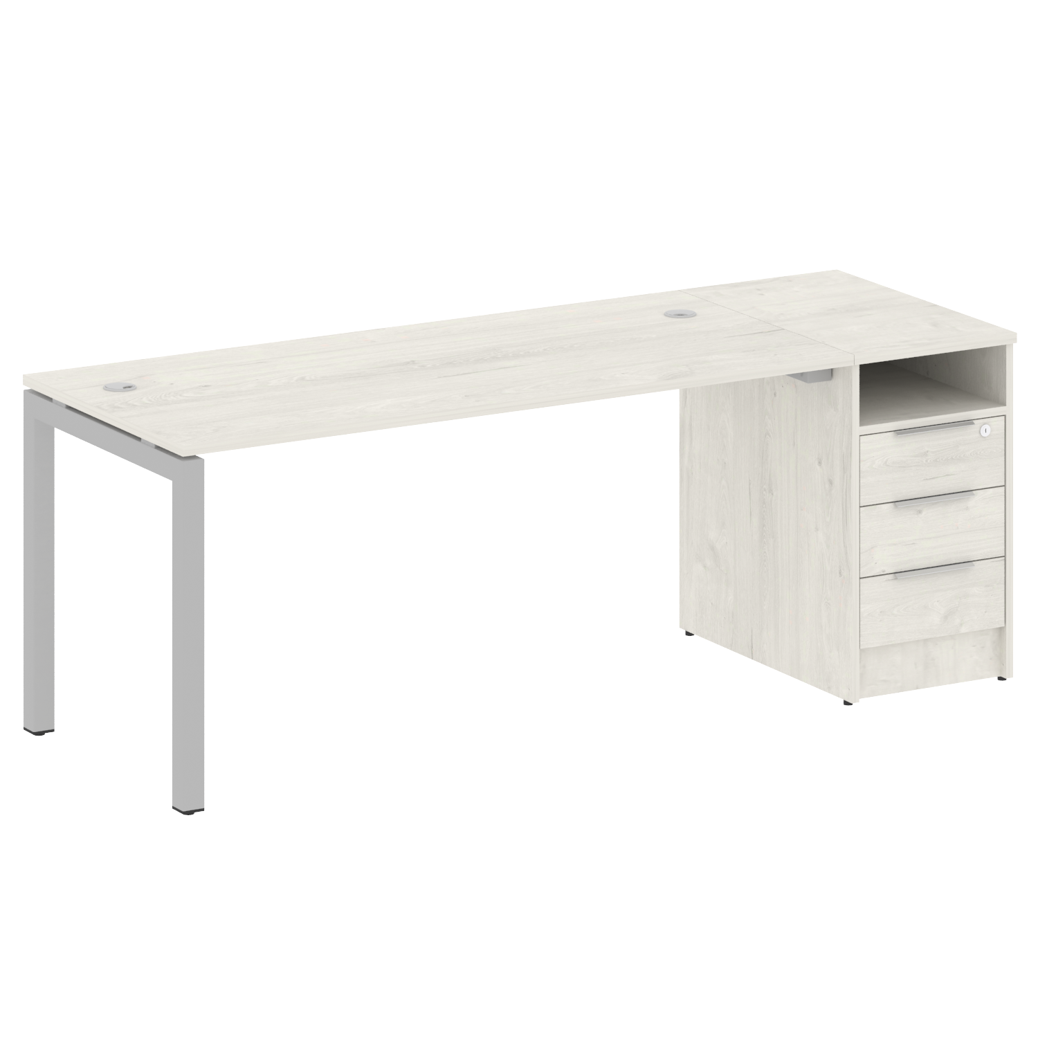 Metal System Quattro Рабочая станция с тумбой на П-образном м/к 50БП.РС-СТП-1.4