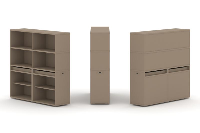 Estetica Набор №1. Тумба двойная+высокая надставка ES.NB.2V-1 1500*410*1520