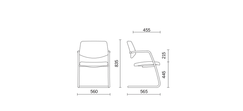 Кресло Uni Medium back visitor chair