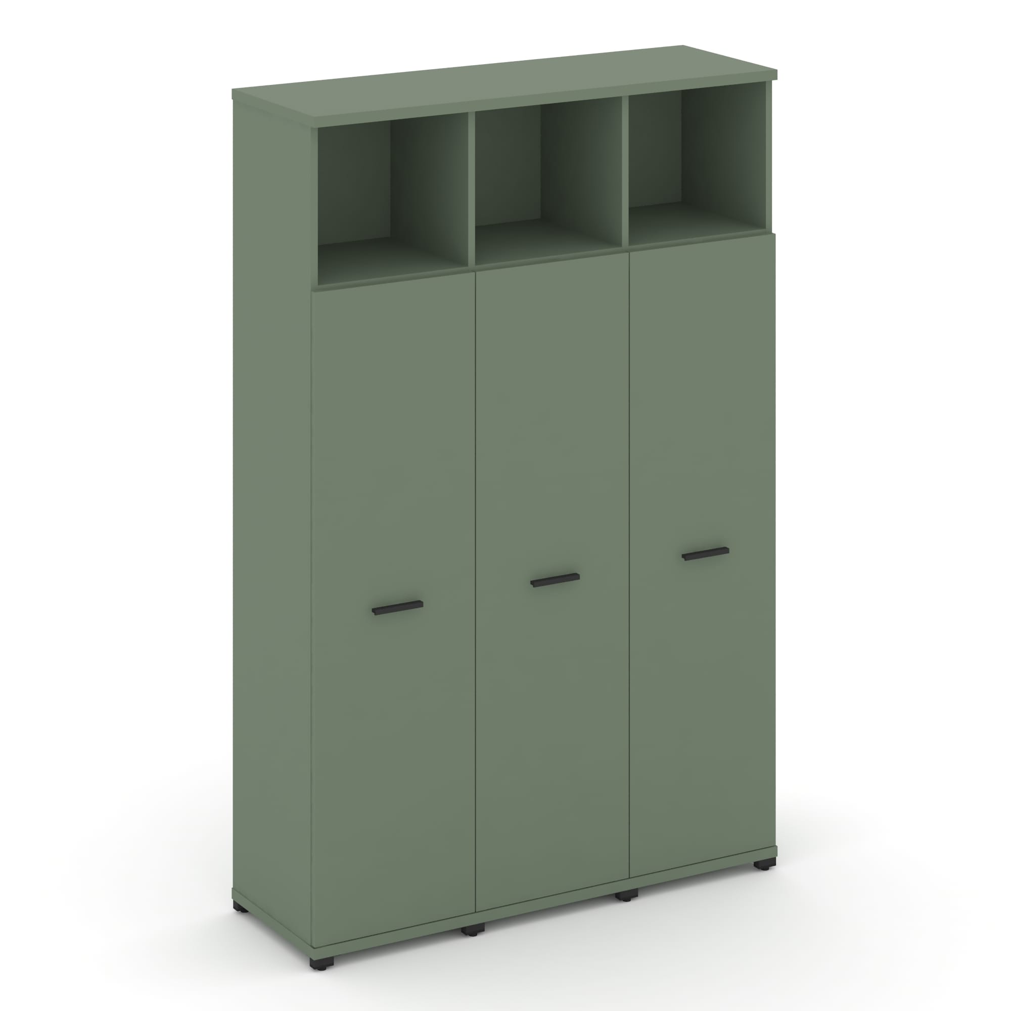 Concept Шкаф 3 узкие секции, 5 ниш CN.STU-536 B Кобо/Металл Черный 1252*420*1922
