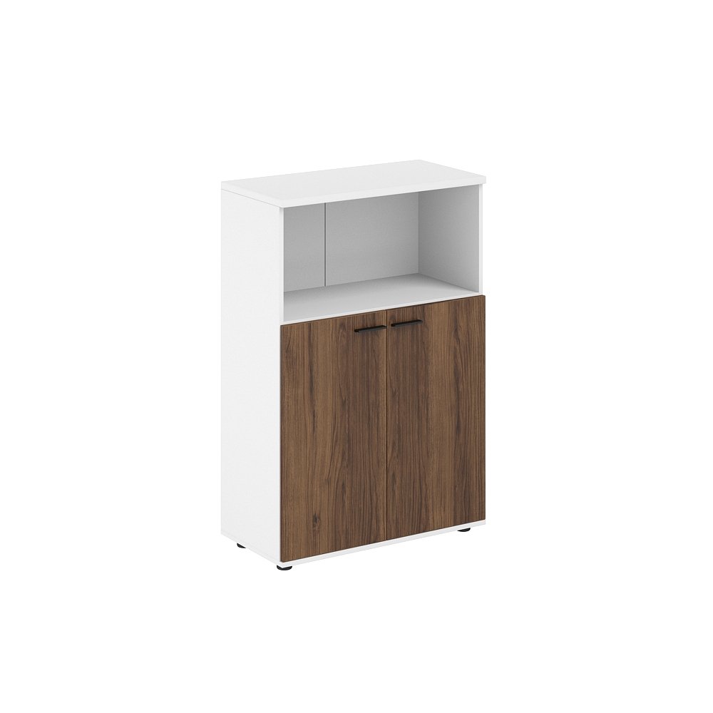 Шкаф средний с нишей 800х400х1200, 2-х дв., з.ст HDF SG.843.WH.DM