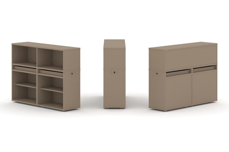 Estetica Набор №1. Тумба двойная+низкая надставка ES.NB.2N-1 1500*410*1135