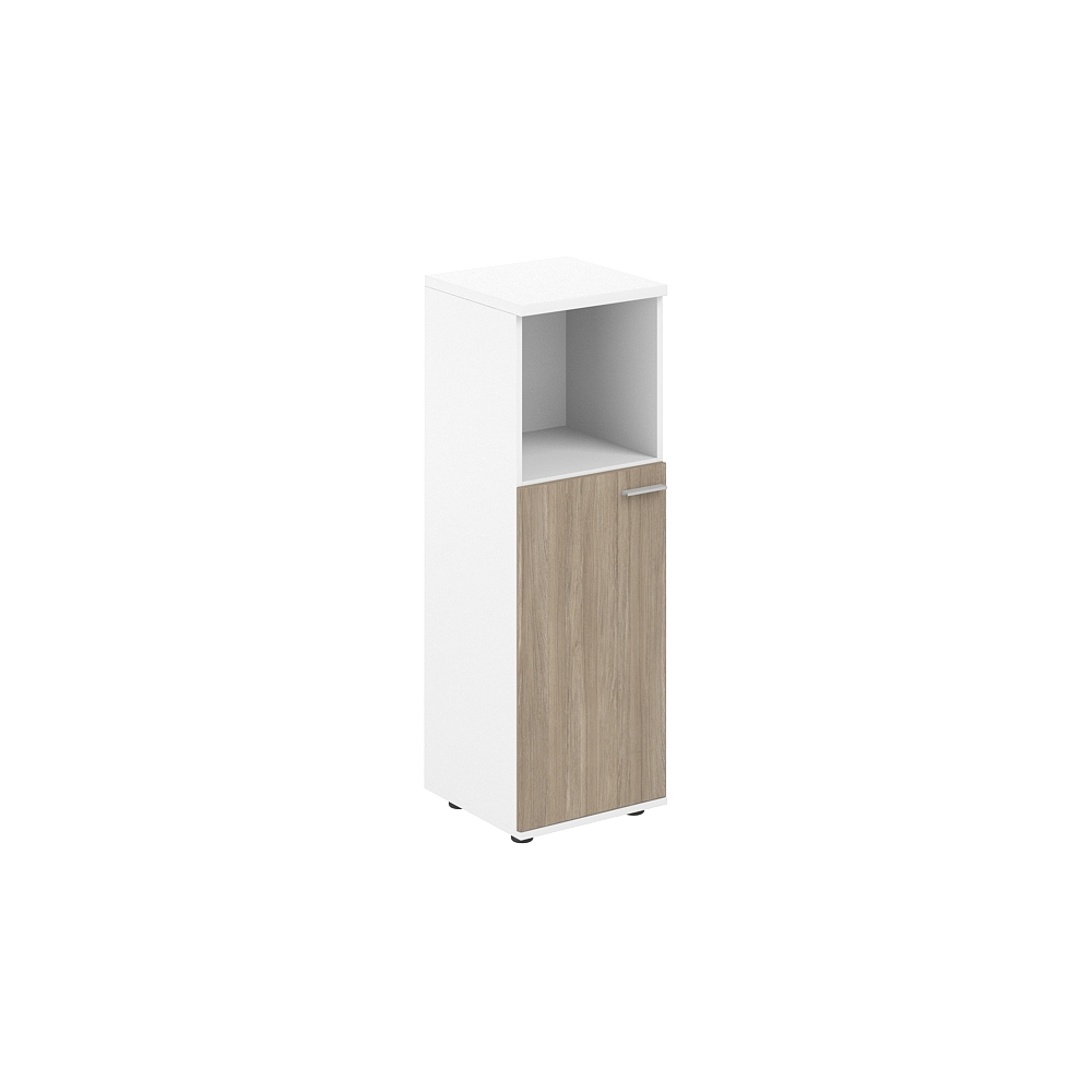 Шкаф средний с нишей 400х400х1200, 1 дв., з.ст HDF, левый SG.844.WH.OD.L