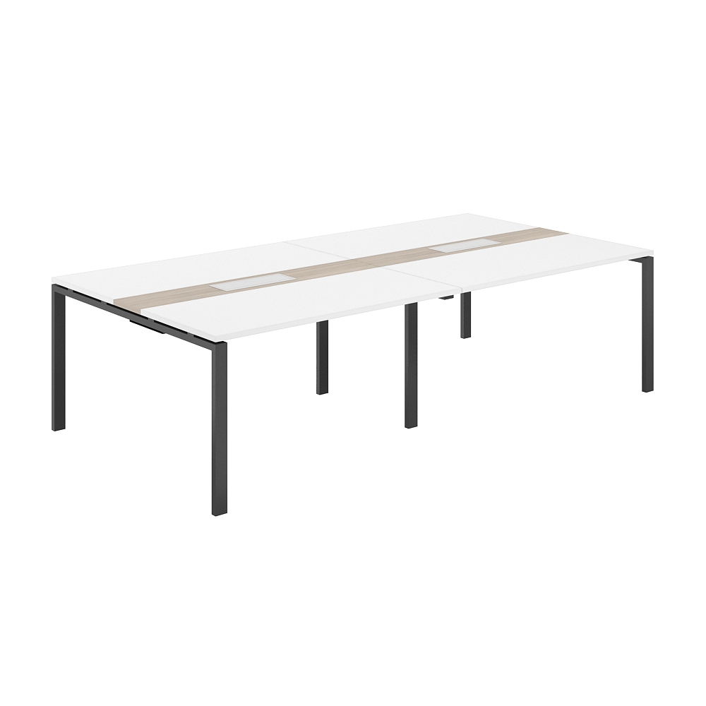 Стол переговорный комбинированный 2800х1438х750 МК60х30 SG.285.WH.63.AN.OD