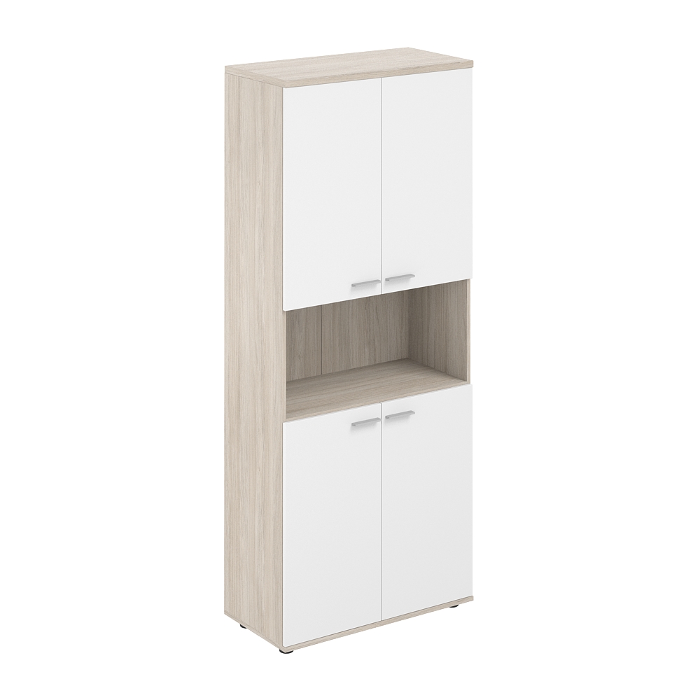 Шкаф высокий с нишей 800х400х1955, 4-х дв, з.ст ЛДСП 16 мм SG.861.OL.WH.WH