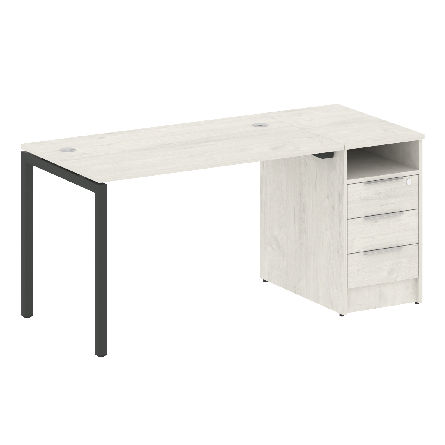 Metal System Quattro Рабочая станция с тумбой на П-образном м/к 40БП.РС-СТП-1.2