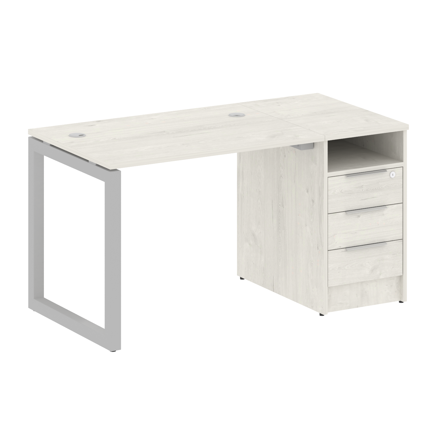 Metal System Quattro Рабочая станция с тумбой на О-образном м/к 50БО.РС-СТП-1.1