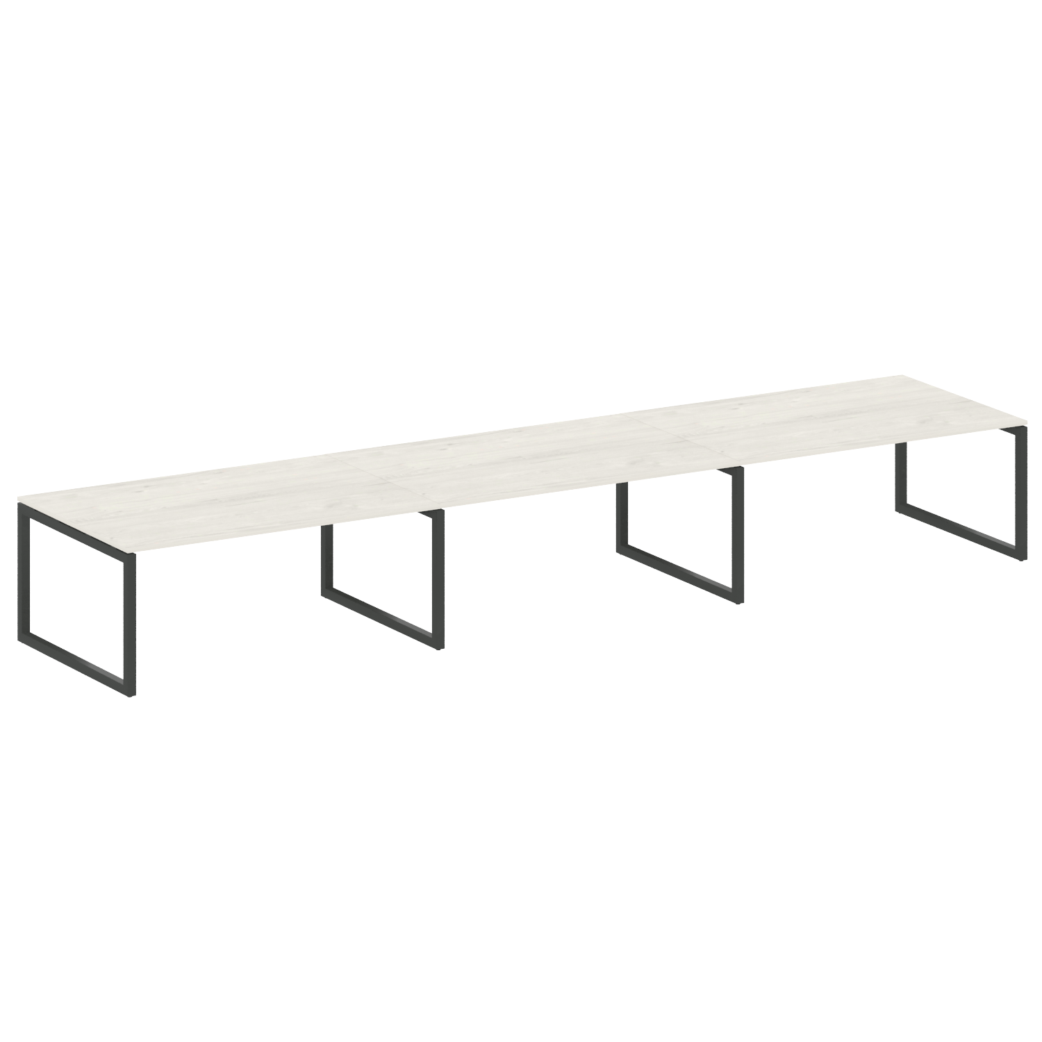 МЕТАЛ СЙСТЕМ / METAL SYSTEM Quattro Переговорный стол (3 столешницы) на О-оразном м/к 50БО.ПРГ-3.5