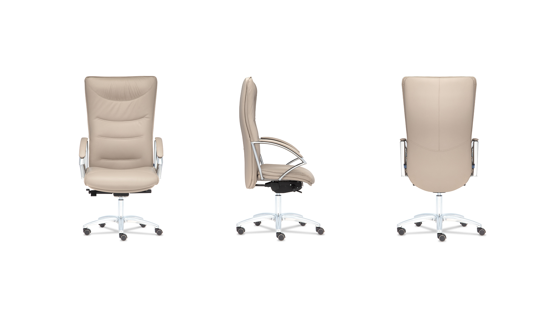 Офисное кресло Teodor с высокой спинкой на крестовине с колесами