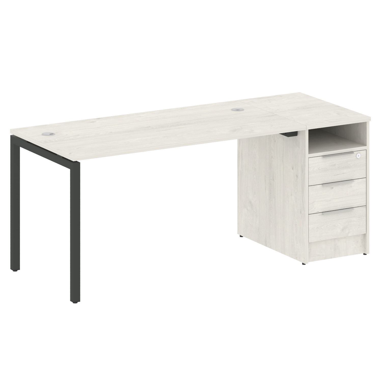 Metal System Quattro Рабочая станция с тумбой на П-образном м/к 40БП.РС-СТП-1.3