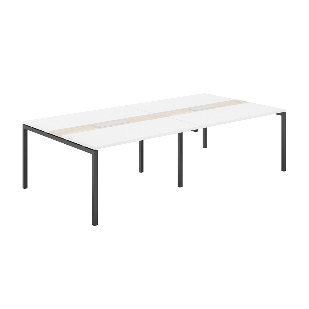 Стол переговорный комбинированный 2800х1438х750 МК40х40 SG.285.WH.44.AN.OL