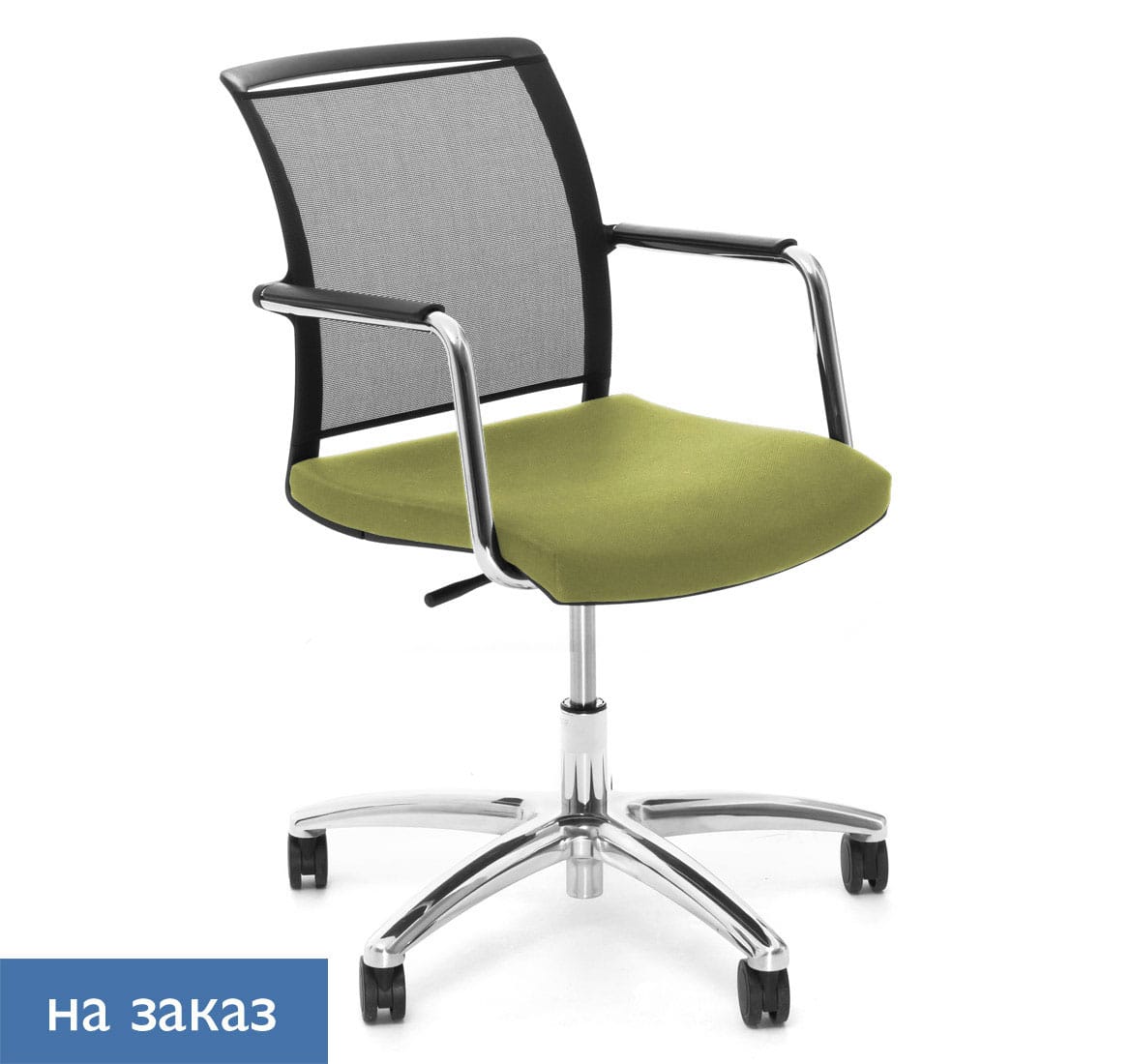 MAGNA/G Кресло,5-луч, колеса ЗЕЛЕНЫЙ/ХРОМ