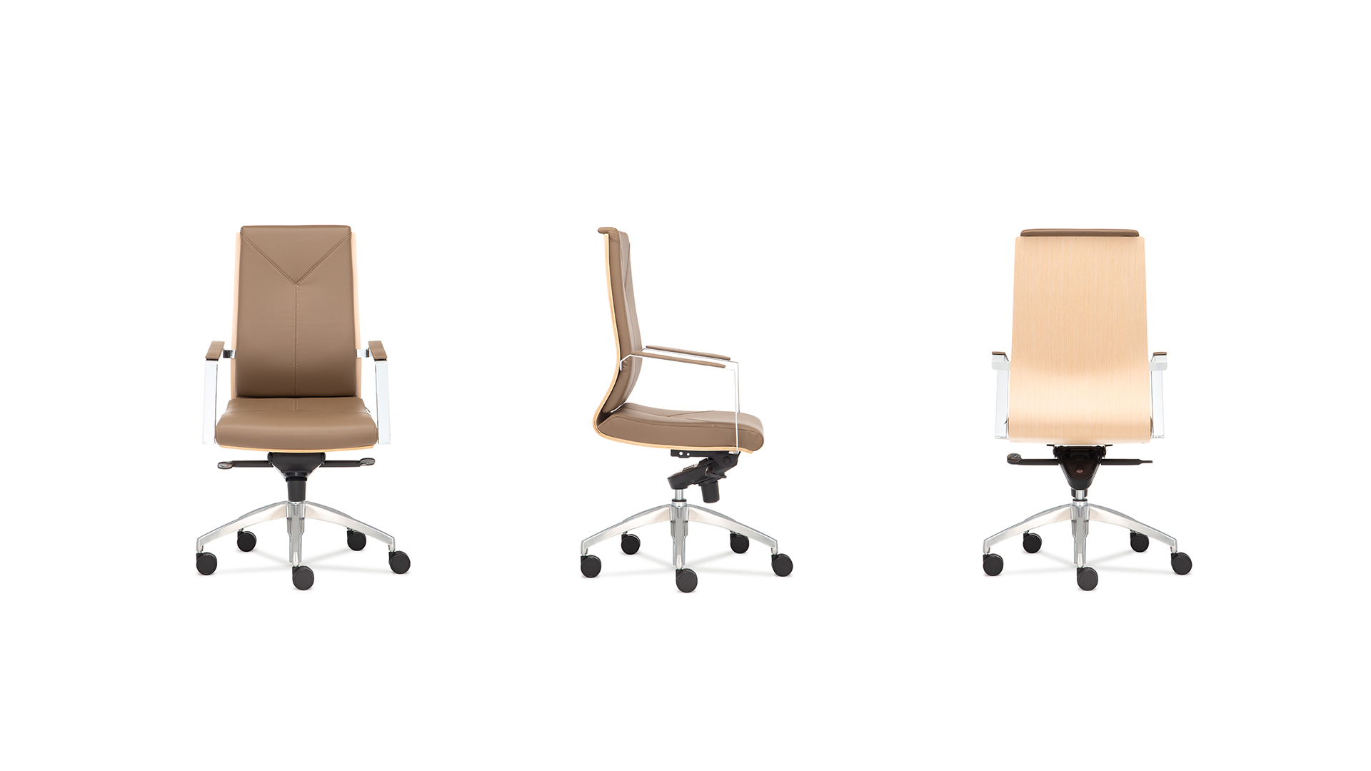 Офисное кресло Forma с высокой спинкой на крестовине с колесами (По запросу)