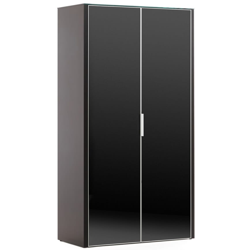 Шкаф высокий для документов GALA NEWLIB2/899 BLACK GLASS Черный
