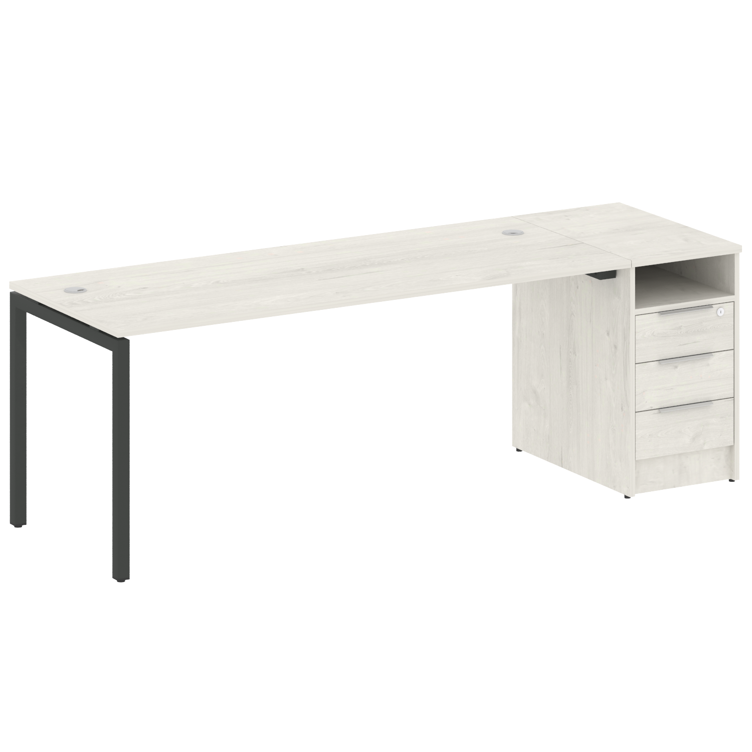 Metal System Quattro Рабочая станция с тумбой на П-образном м/к 40БП.РС-СТП-1.5