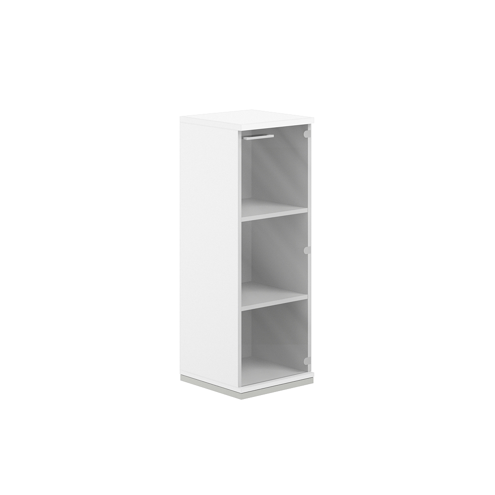 Шкаф 3 ур. 400х400х1111 со стеклом AG.205.WH.WH.GL.R