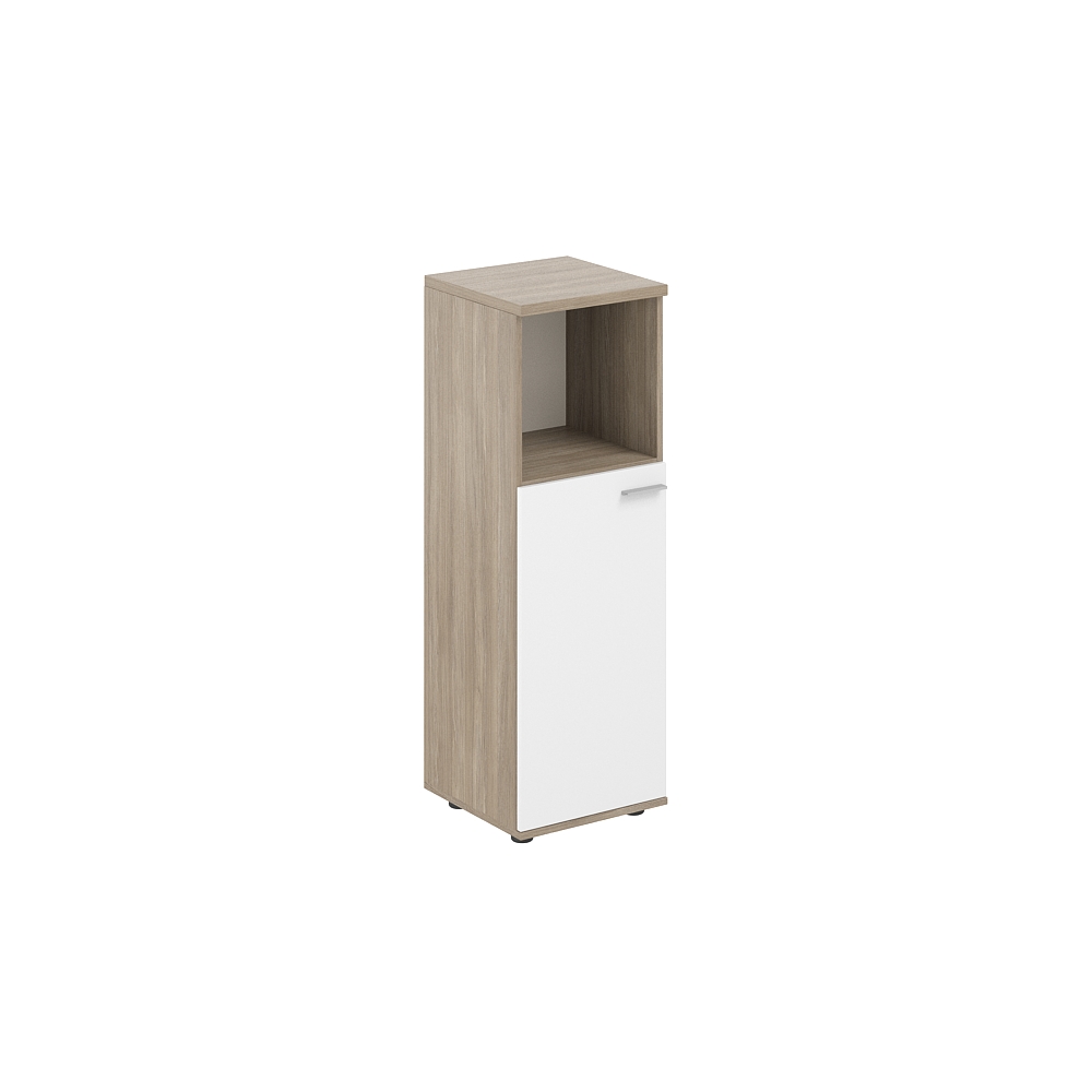 Шкаф средний с нишей 400х400х1200, 1 дв., з.ст HDF, левый SG.844.OD.WH.L