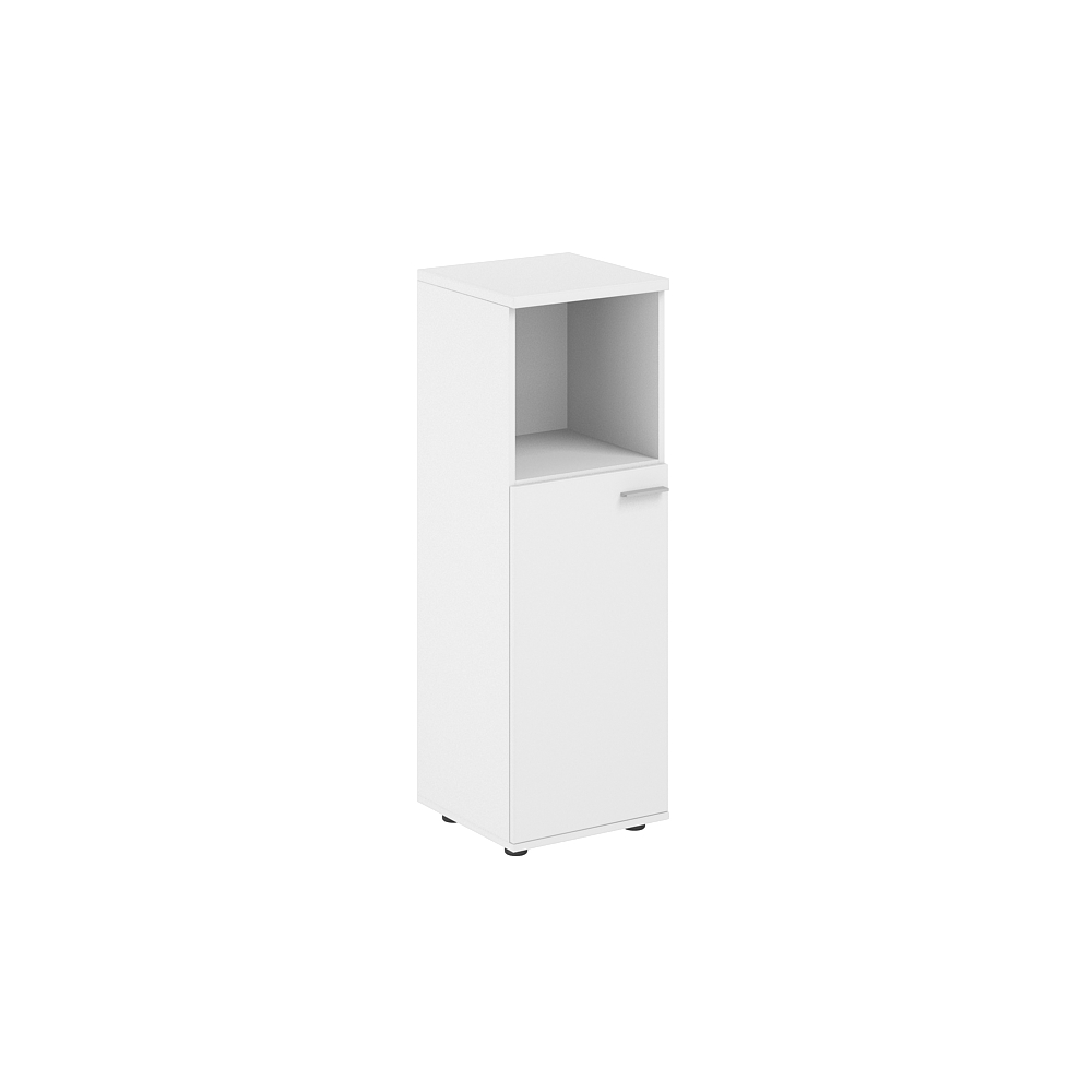Шкаф средний с нишей 400х400х1200, 1 дв., з.ст HDF, левый SG.844.WH.WH.L