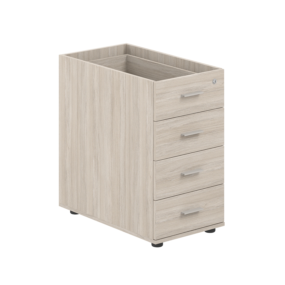 Тумба приставная 400х800х725 с 4 ящ., с замком без топа SG.523.OL.OL